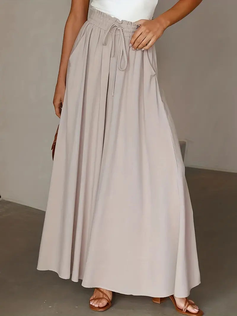 Drawstring Wide Leg Pants